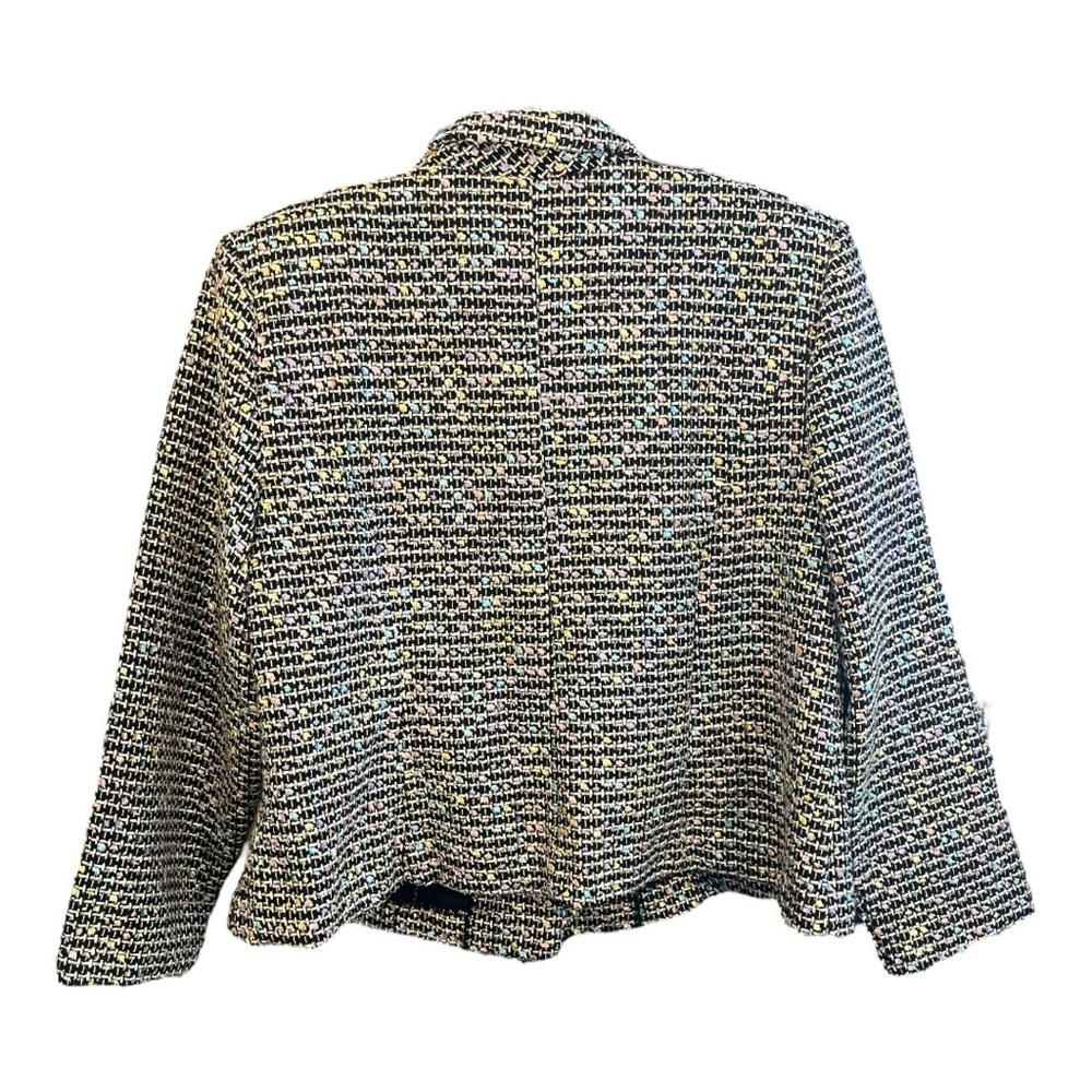 Jessica Howard Tweed Pastel Three Button Blazer Size 20 Petite Preppy Academia - Picture 3 of 5